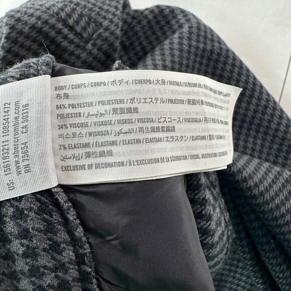 Abercrombie & Fitch Pants Womens 12 Gray Houndstooth Skinny Ultra High Rise Slit - Picture 6 of 13